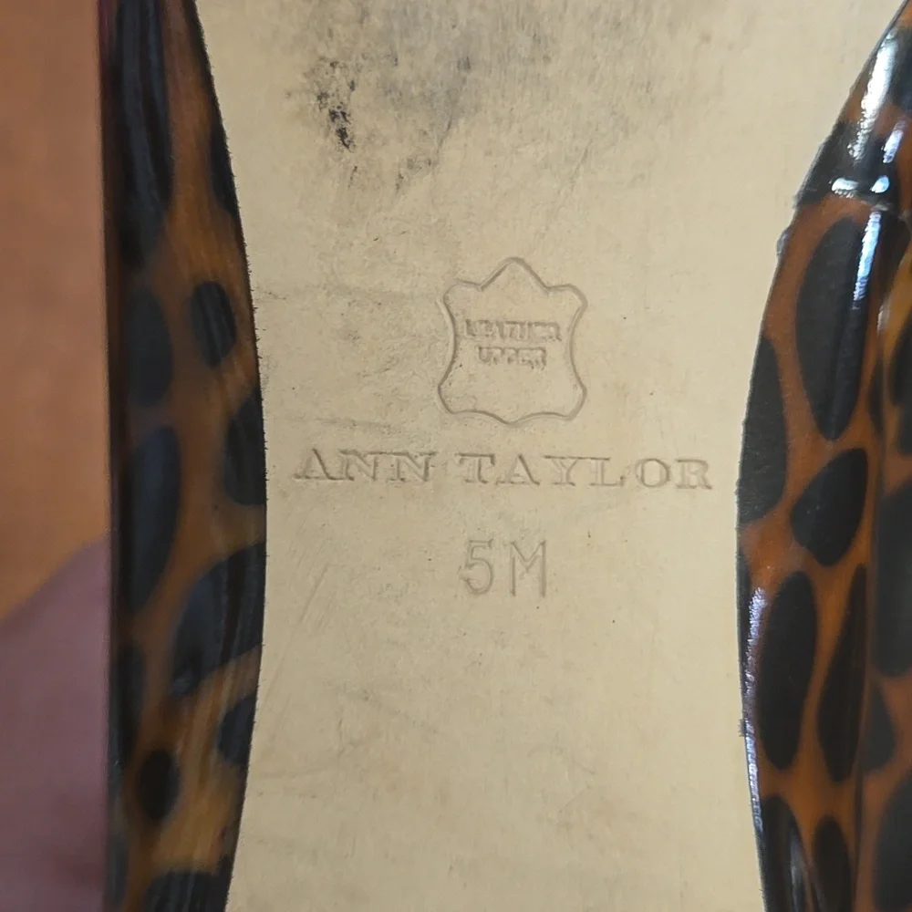 Ann Taylor Brown and Black Patterned Flats